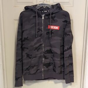 Vixxon Grey Camo Zip-Up Hoodie Size L